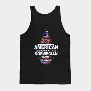 Christmas Tree  American Grown With Norwegian Roots - Gift for Norwegian From Norway Tank Top